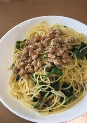 納豆とわかめのパスタ-レシピのメイン写真