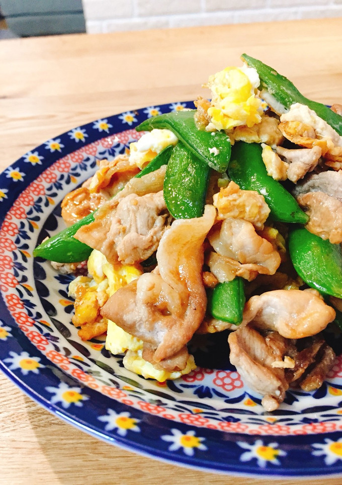 スナップエンドウと豚肉のオイスター炒め-レシピのメイン写真