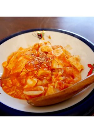 レンジで簡単♡豆腐と海老チリソース-レシピのメイン写真