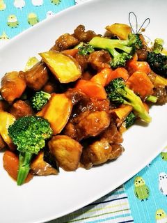 豚肉&さつまいもの甘酢あん-レシピのメイン写真