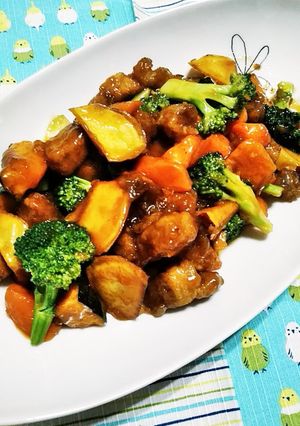 豚肉＆さつまいもの甘酢あん-レシピのメイン写真