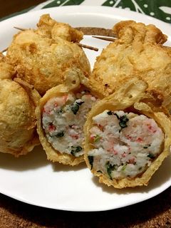 シウマイとはんぺんとカニカマの揚げ巾着-レシピのメイン写真