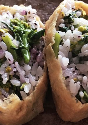 春の行楽弁当やおもてなし♡菜の花稲荷寿司-レシピのメイン写真