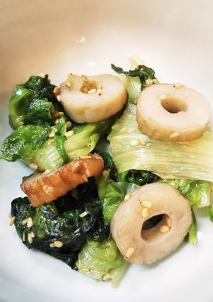 レタスと竹輪のナムル風炒め-レシピのメイン写真