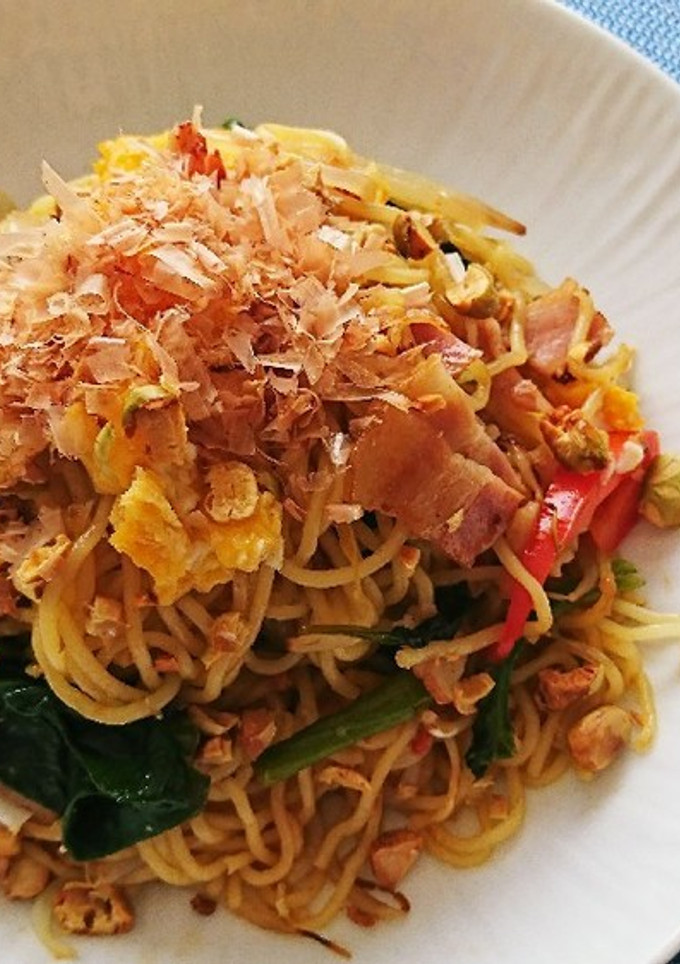 煎り大豆を使った【タイ風焼きそば】-レシピのメイン写真