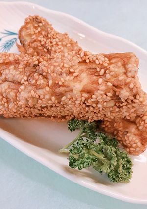 中はトロトロ♡香ばしい！茄子の胡麻フライ-レシピのメイン写真