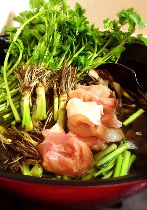 根っこの旨味♡せり鍋-レシピのメイン写真