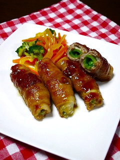 簡単!スナップエンドウのチーズ肉巻き-レシピのメイン写真
