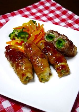 簡単！スナップエンドウのチーズ肉巻き-レシピのメイン写真