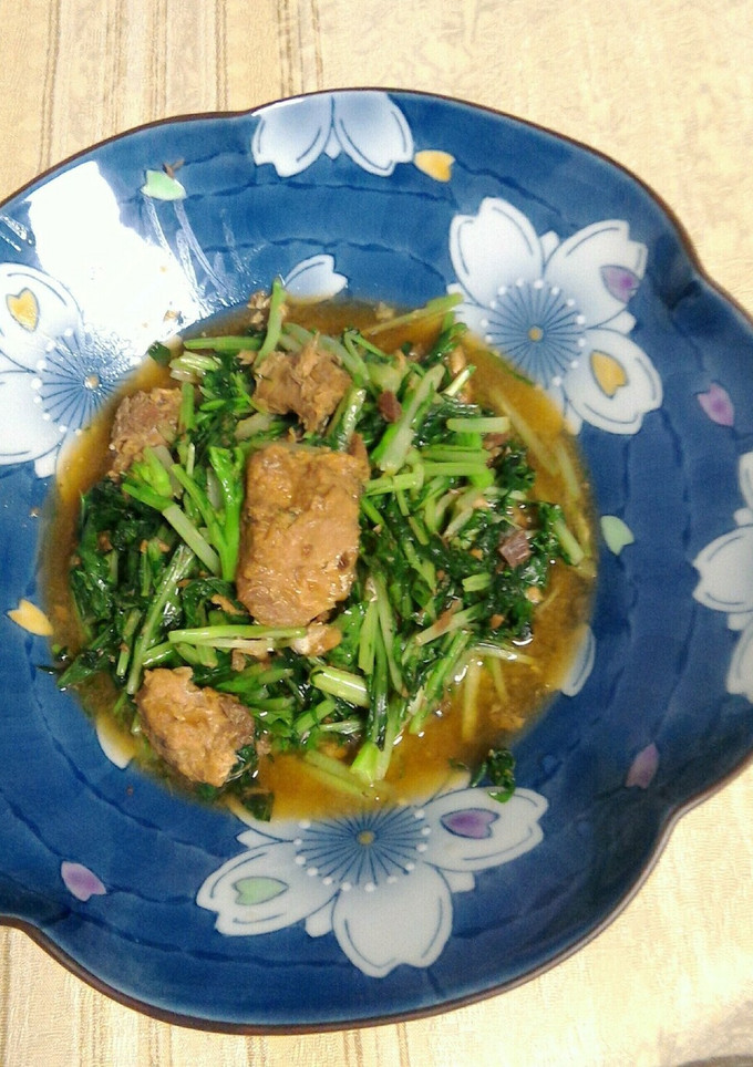 水菜と鯖缶の炒めもの-レシピのメイン写真