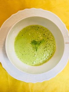 塩酒粕で旨♪水菜のふわふわポタージュ-レシピのメイン写真