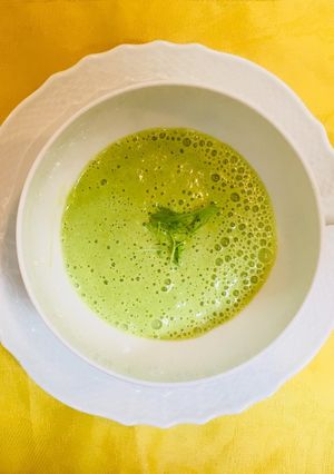 塩酒粕で旨♪水菜のふわふわポタージュ-レシピのメイン写真