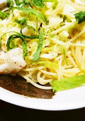 春キャベツとえびの簡単スパゲッティ-レシピのメイン写真