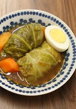 春キャベツでロールキャベツのスープカレー-レシピのメイン写真