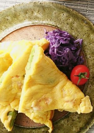 トースターで♪【そら豆とエビの玉子焼き】-レシピのメイン写真