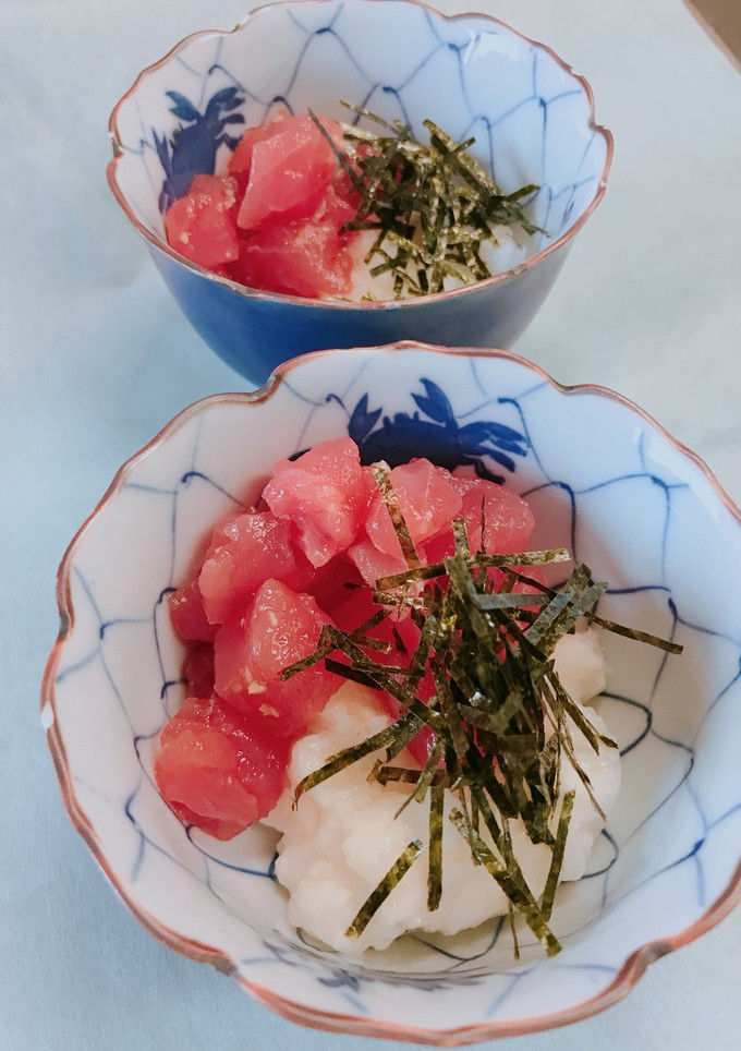 簡単！マグロと たたき長芋のやまかけ-レシピのメイン写真