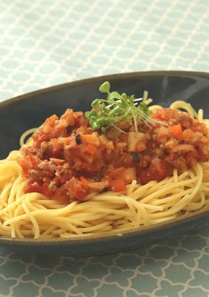 【腸活】根菜たっぷり和風ミートソース-レシピのメイン写真