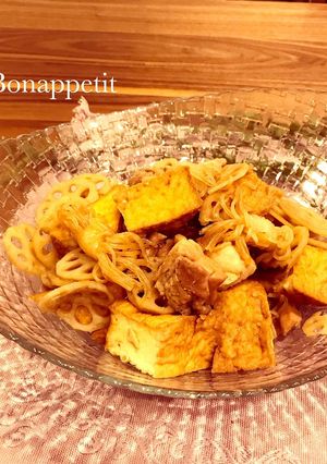 簡単手間なし常備菜!厚揚げ鶏肉他野菜-レシピのメイン写真