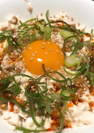 ラー油×豆腐×納豆でピリ辛時短ズボラ飯-レシピのメイン写真
