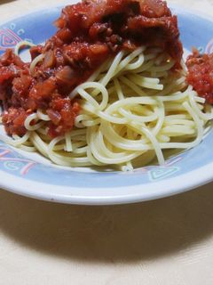 サバ水煮缶 トマト缶パスタソース-レシピのメイン写真