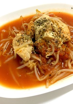 鶏胸肉ともやしのトマト煮-レシピのメイン写真