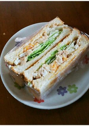 簡単！ツナと茹で玉子ホットサンド-レシピのメイン写真