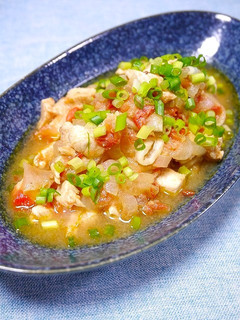 簡単!新玉葱とむね肉の味噌トマト煮-レシピのメイン写真