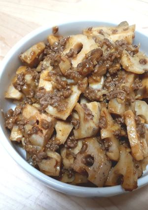 れんこんの味噌煮-レシピのメイン写真
