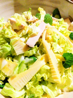筍と春キャベツと鶏ハムの塩レモンサラダ-レシピのメイン写真