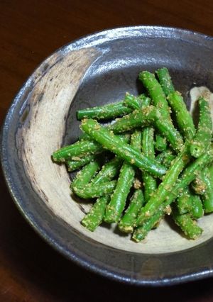 我が家の減塩　いんげんのごま和え-レシピのメイン写真