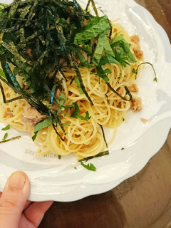 茹でてあえるだけ♪ツナと梅の和風パスタ-レシピのメイン写真