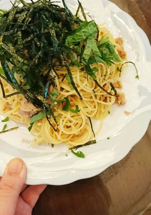 茹でてあえるだけ♪ツナと梅の和風パスタ-レシピのメイン写真