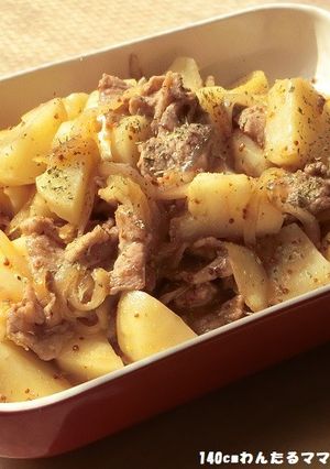豚肉と新じゃがのハニーマスタード炒め-レシピのメイン写真