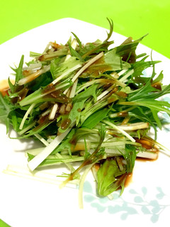焼肉のタレかけ水菜サラダ!-レシピのメイン写真