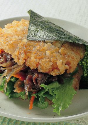 焼おにぎりバーガー-レシピのメイン写真
