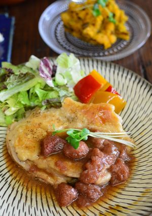 チキンソテー　いちごのソース-レシピのメイン写真