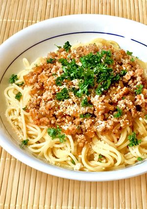 タッカルビソースで旨辛ミートソースパスタ-レシピのメイン写真
