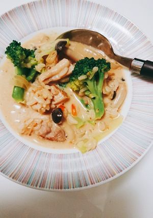 鶏とブロッコリーの味噌チーズリゾット-レシピのメイン写真