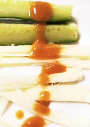 簡単一皿☆胡瓜とさけるチーズの味噌掛け-レシピのメイン写真
