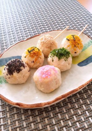 鶏つくねの串団子風(´∀`)トースターで-レシピのメイン写真