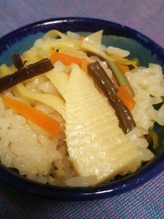春♬たけのことわらびの炊き込みご飯-レシピのメイン写真