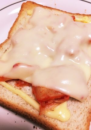 簡単3分☆キムチーズトースト-レシピのメイン写真