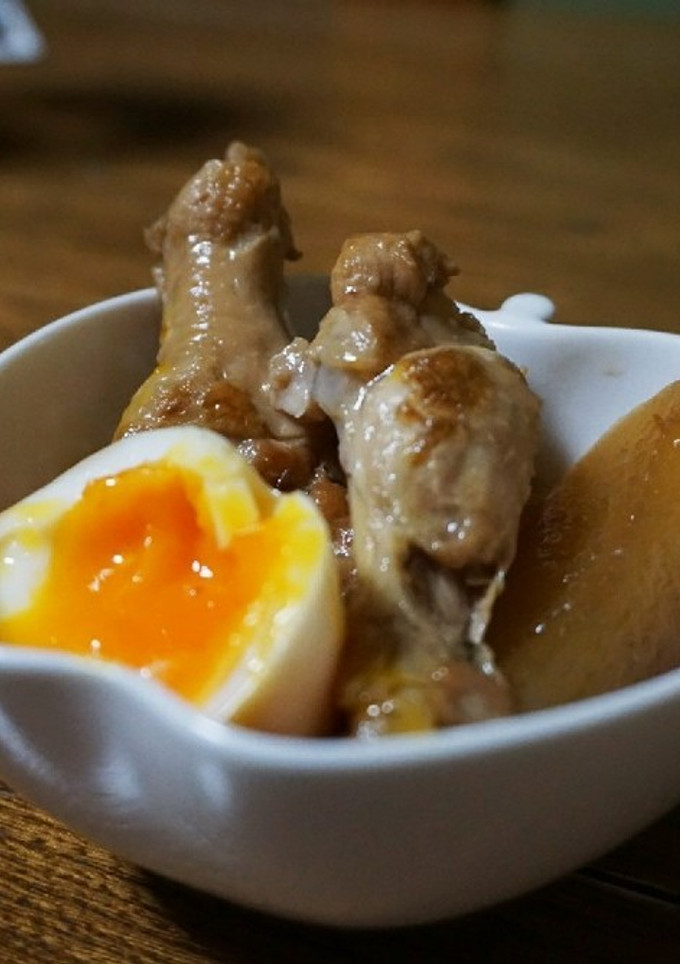手羽元と大根の煮物 半熟たまごのせ-レシピのメイン写真