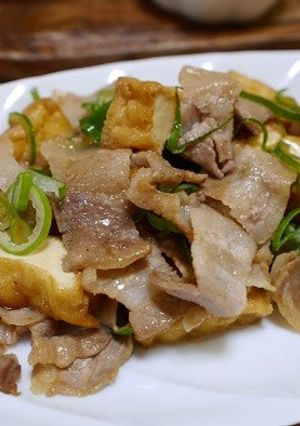 豚バラ肉厚揚げのオイスターソース炒め-レシピのメイン写真