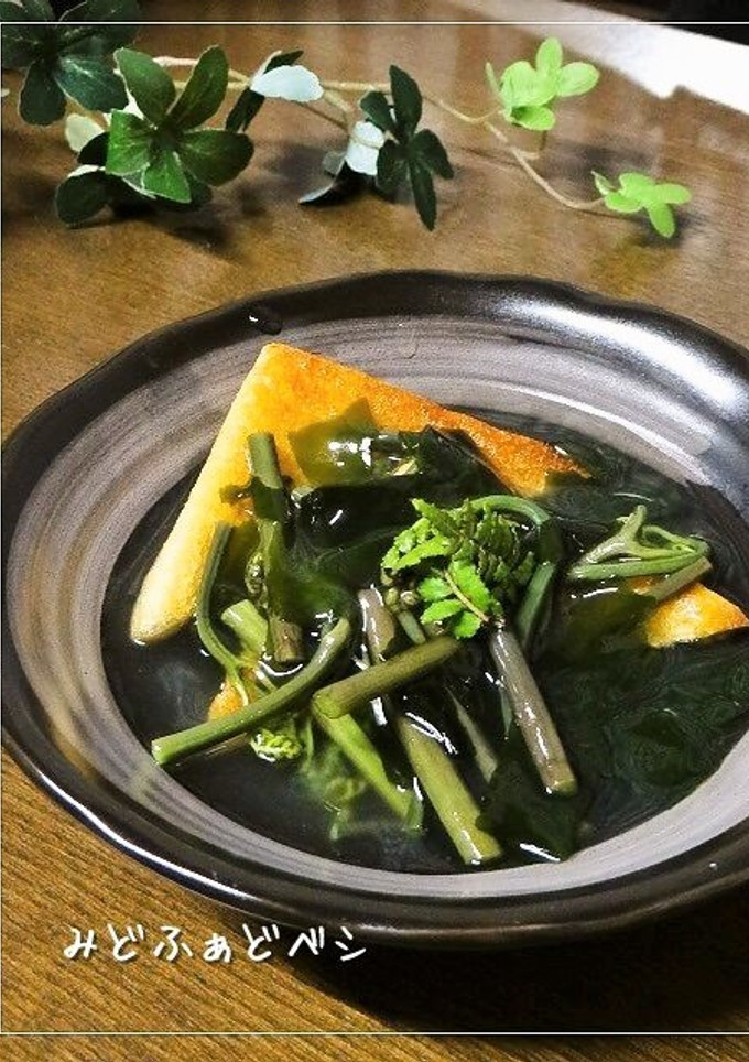 わらびとわかめの餡かけ✿お揚げさん-レシピのメイン写真