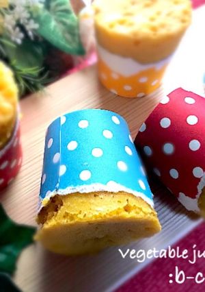 簡単！材料2つ野菜ジュースのカップケーキ-レシピのメイン写真