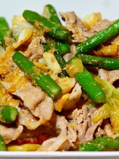 アスパラと豚肉のピリ辛炒め-レシピのメイン写真