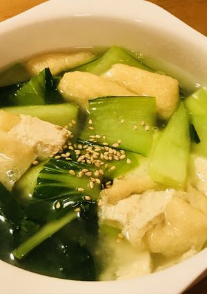チンゲン菜と薄揚げのとろりあっさりスープ-レシピのメイン写真