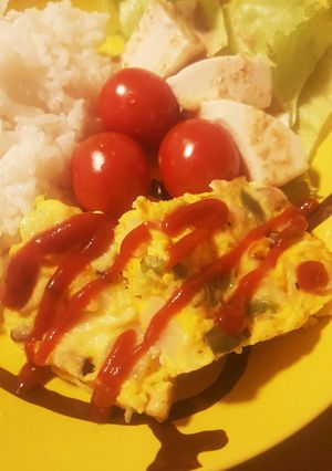 幼児食★スチーマーで野菜たっぷりオムレツ-レシピのメイン写真