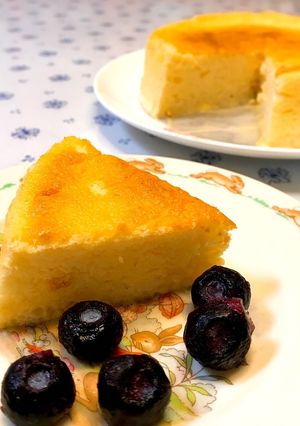 ヨーグルトでヘルシー！スフレケーキ-レシピのメイン写真